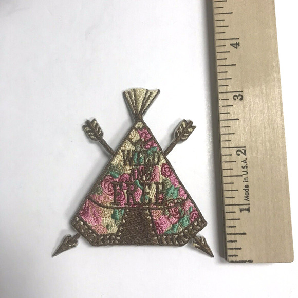 Lot of 10 Wild & Free Patch Embroidered Floral Boho Iron On Heat Transfer - Picture 3 of 3